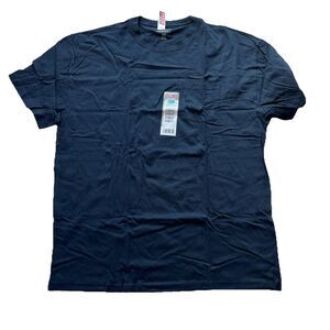 Genuine Dickies Men's T-Shirt Size 3XLT Cool & Dry Navy Pocket NWT